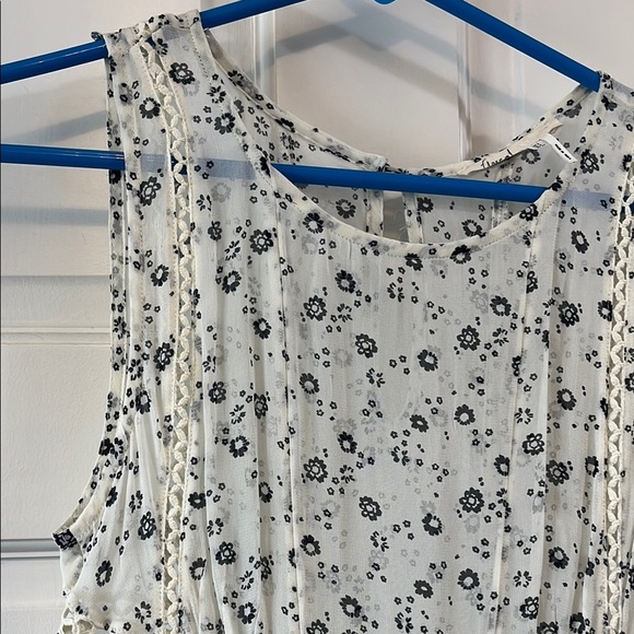 Anthropologie Floreat Micro Floral & Crochet Sheer Fit & Flare Midi Dress - Sz 2 - Picture 4 of 13